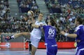 HANDBALL WOMEN EHF CHAMPIONS LEAGUE FINAL 4 Ã¢â¬â GYORI AUDI ETO KC vs. ZRK BUDUCNOST PODGORICA Royalty Free Stock Photo